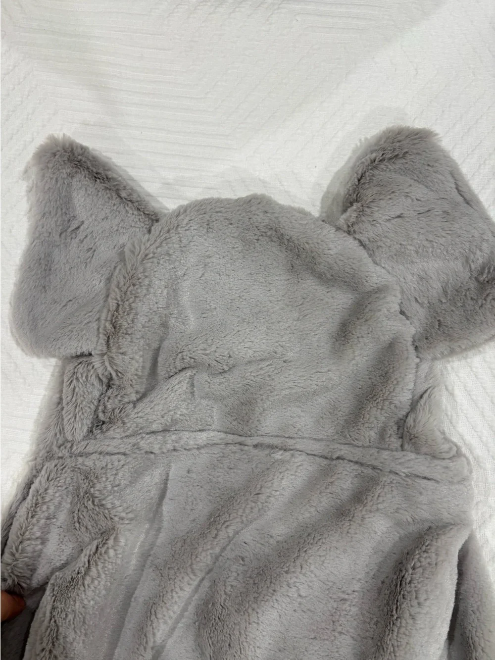 Pottery Barn Kids Faux Fur Elephant Baby Hooded Towel